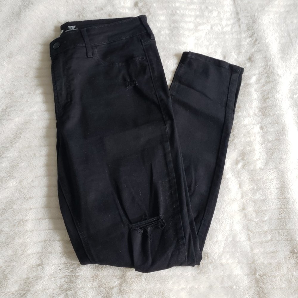 Old Navy Rockstar Black Super Skinny High Rise